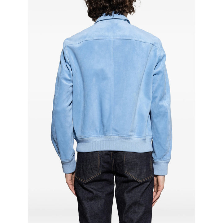 Tom Ford Leather Outerwears - Blue | 0c705ebba1184e5c3ffc901af91c79fc742f118b