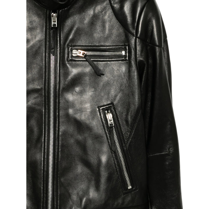 Tom Ford Leather Outerwears - Black | 0dbf7b78ad5c1f25eae14cda3ad0f42804e92b27