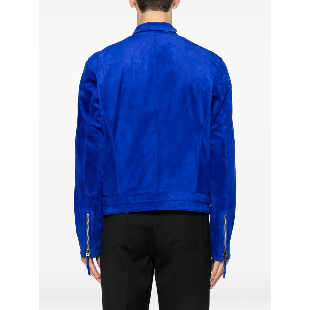 Tom Ford Leather Outerwears - Blue | d529dc1817def299ffebf20186dc03504e9d825d