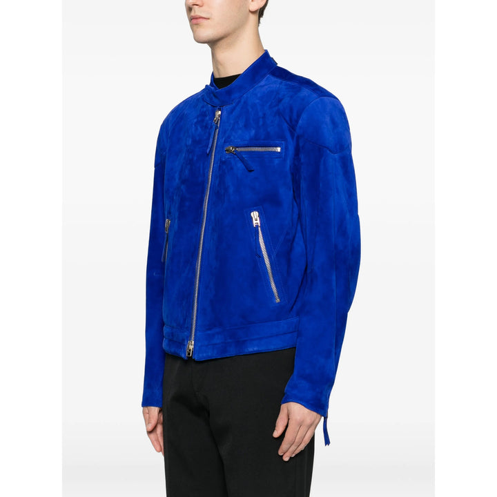 Tom Ford Leather Outerwears - Blue | 1dc935e19fd3677b75ce59cfac59d3c9a6872f38