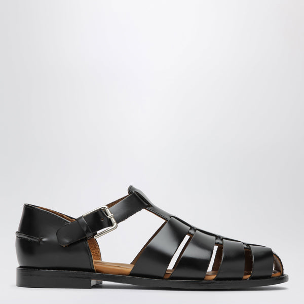 Gurkha Tale Black Leather Sandals