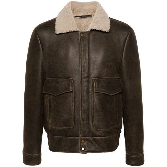 Leather Outerwears Brown
