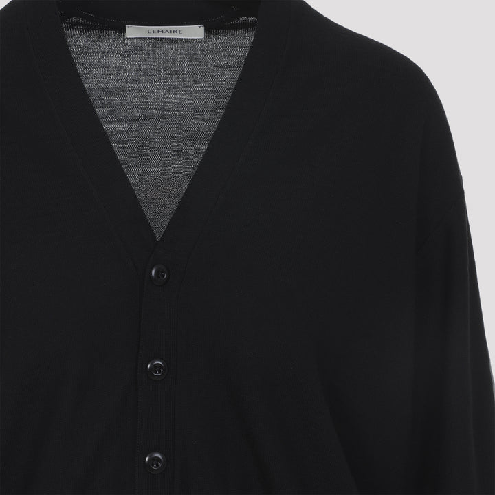 Lemaire Cardigan - Black | 1c5196ff2b6ea5a513b3e1a679c8f4b5581f6b74