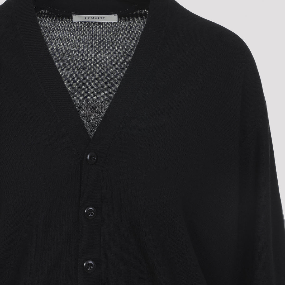 Lemaire Cardigan - Black | 2bf92918ec4142f6fbb22bfe0e9c2f9f48f3c5d8