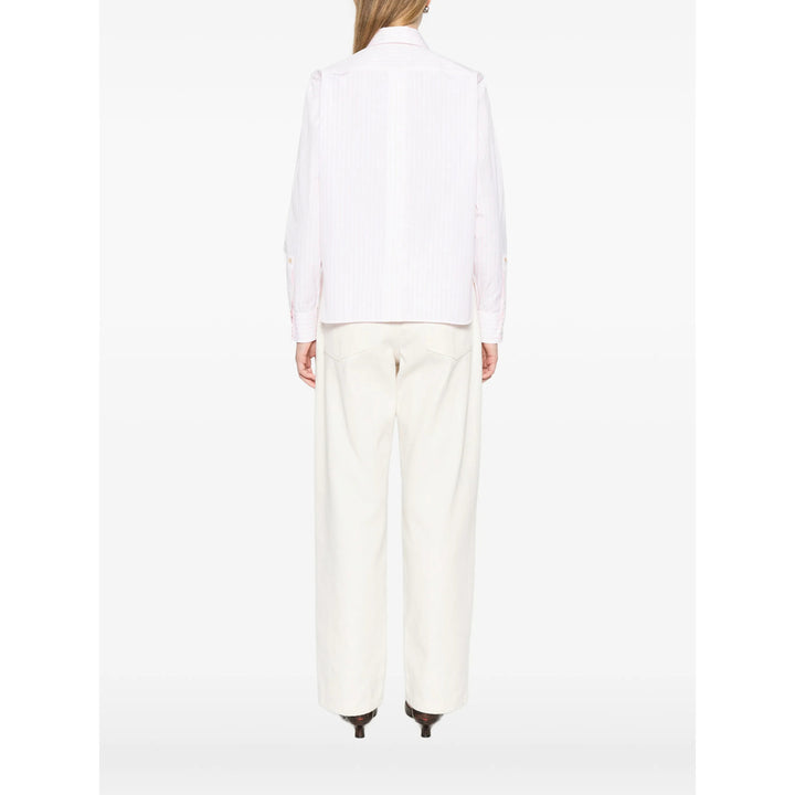 Max Mara Shirts - White, Pink | 7c9a36412643fb3dc4be8322bc7dfc2610abf45d