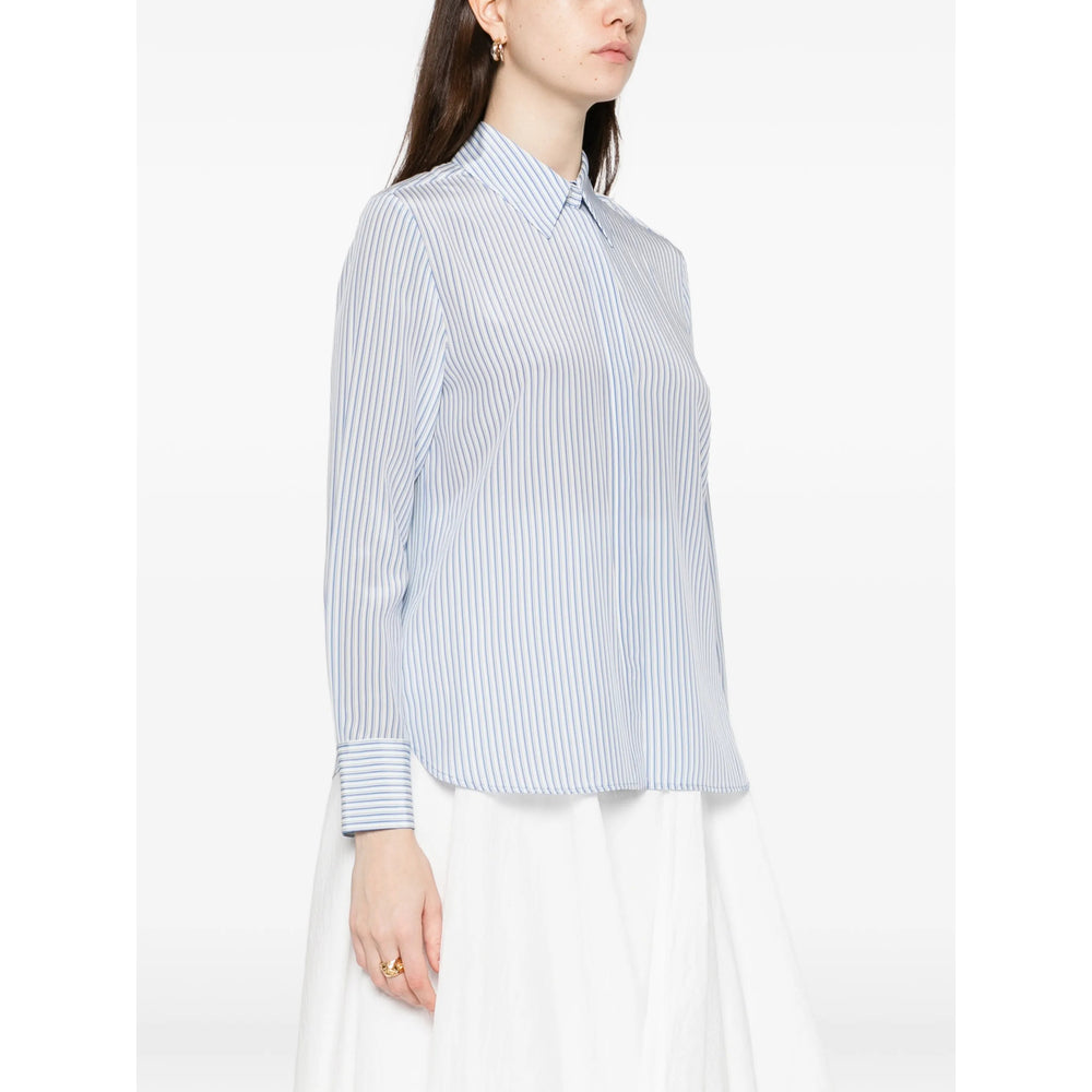Max Mara Studio Shirts - White, Blue | b2d42bcb84acc562923c57cb4879f7f241e509e7