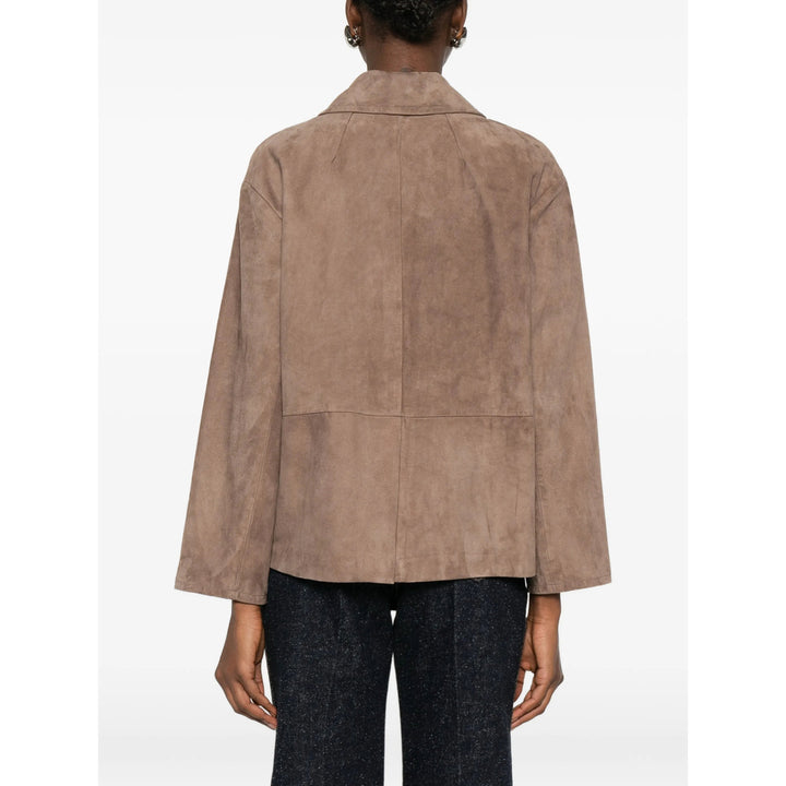 S Max Mara Leather Outerwears - Brown | cb69fc0f0b20739e8adba326b8b48222b4e622cd