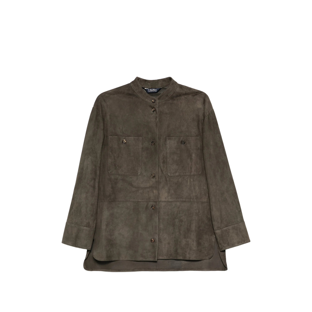 S Max Mara Leather Outerwears - Green | 9ffbc39bc9dfcf9ac2d848f516ff082185a72ca5