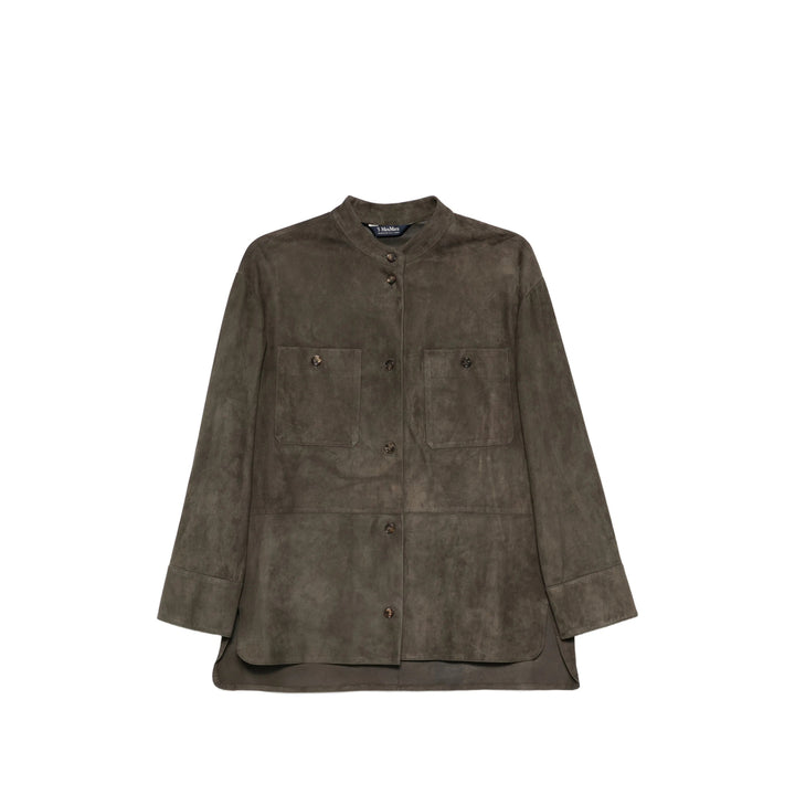 S Max Mara Leather Outerwears - Green | 9ffbc39bc9dfcf9ac2d848f516ff082185a72ca5