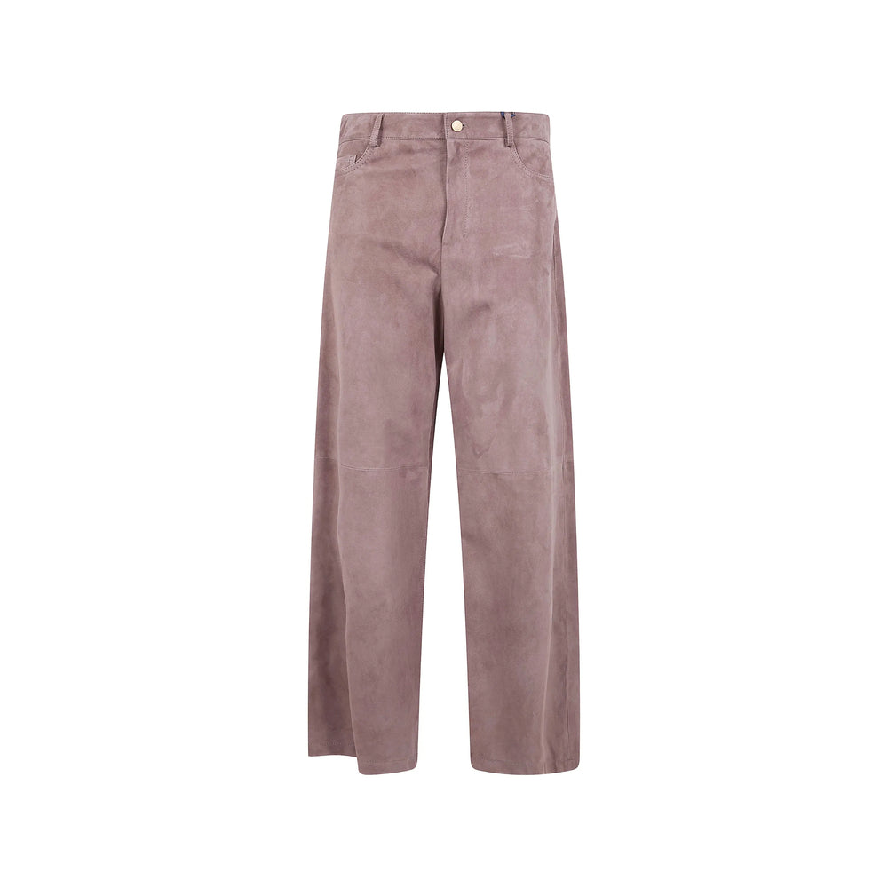 S Max Mara Leather Pants - Brown | 81a62f260e3386f2aca1d00560fb68512622654c