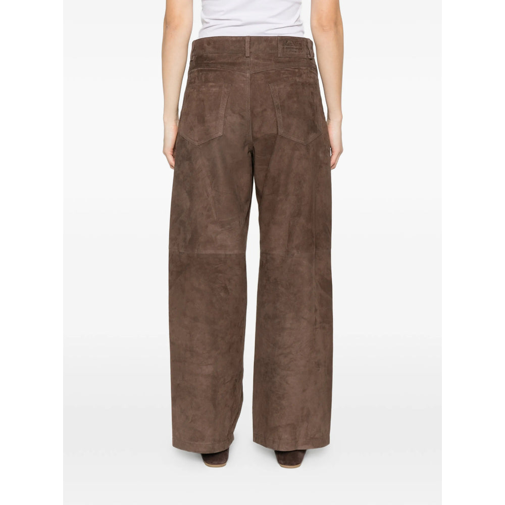 S Max Mara Leather Pants - Brown | 47bd51577ec805918959c7f3f797580017ca2dcf