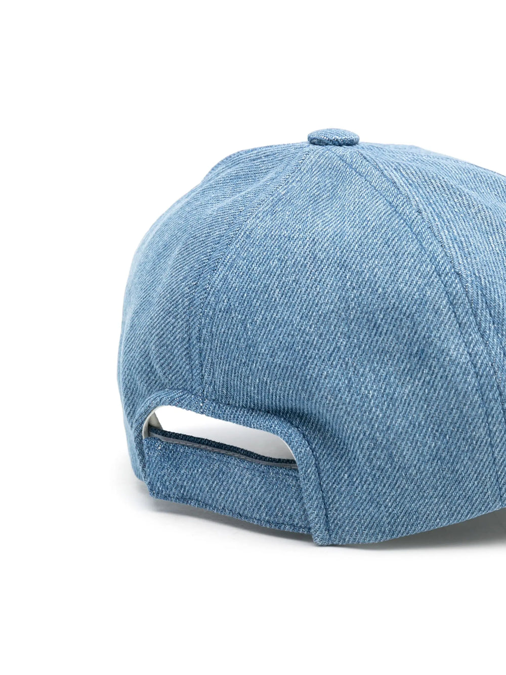 Denim baseball hat with embroidery