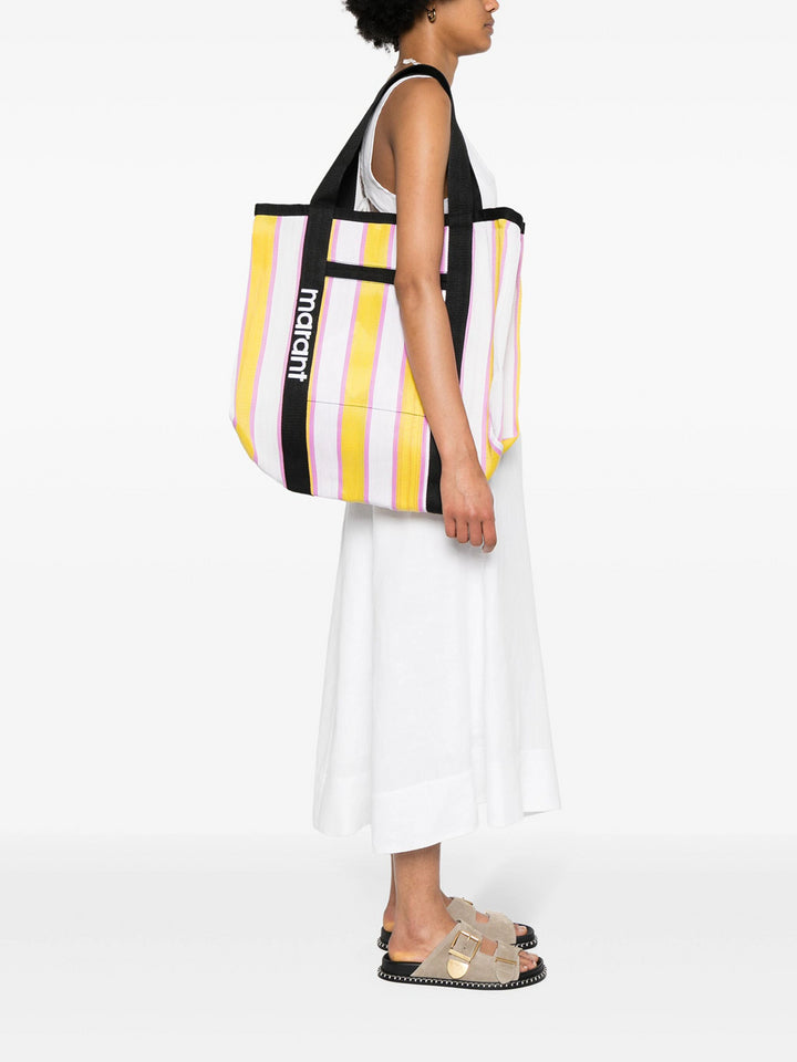 Striped Warden tote bag