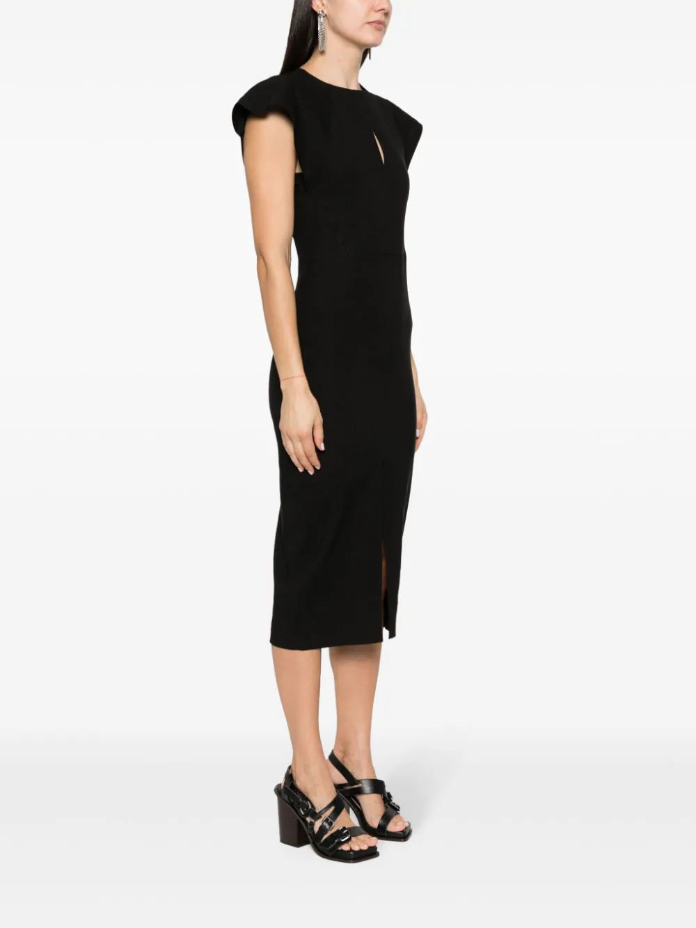 Sheath dress with cap sleeves