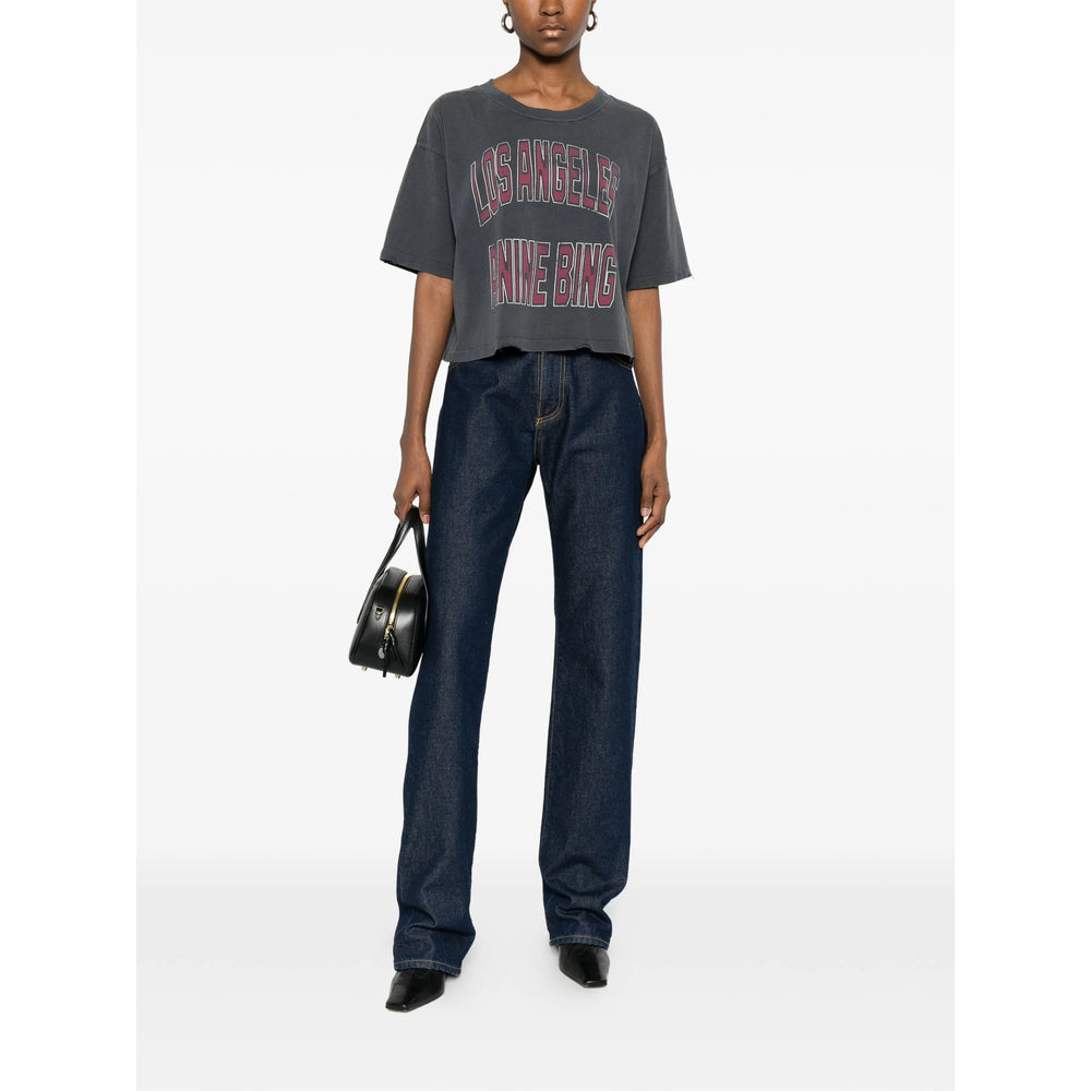 Anine Bing T Shirts - Gray, Red | b17aab591ada1c94cf49407587ce3b5402e27cc7