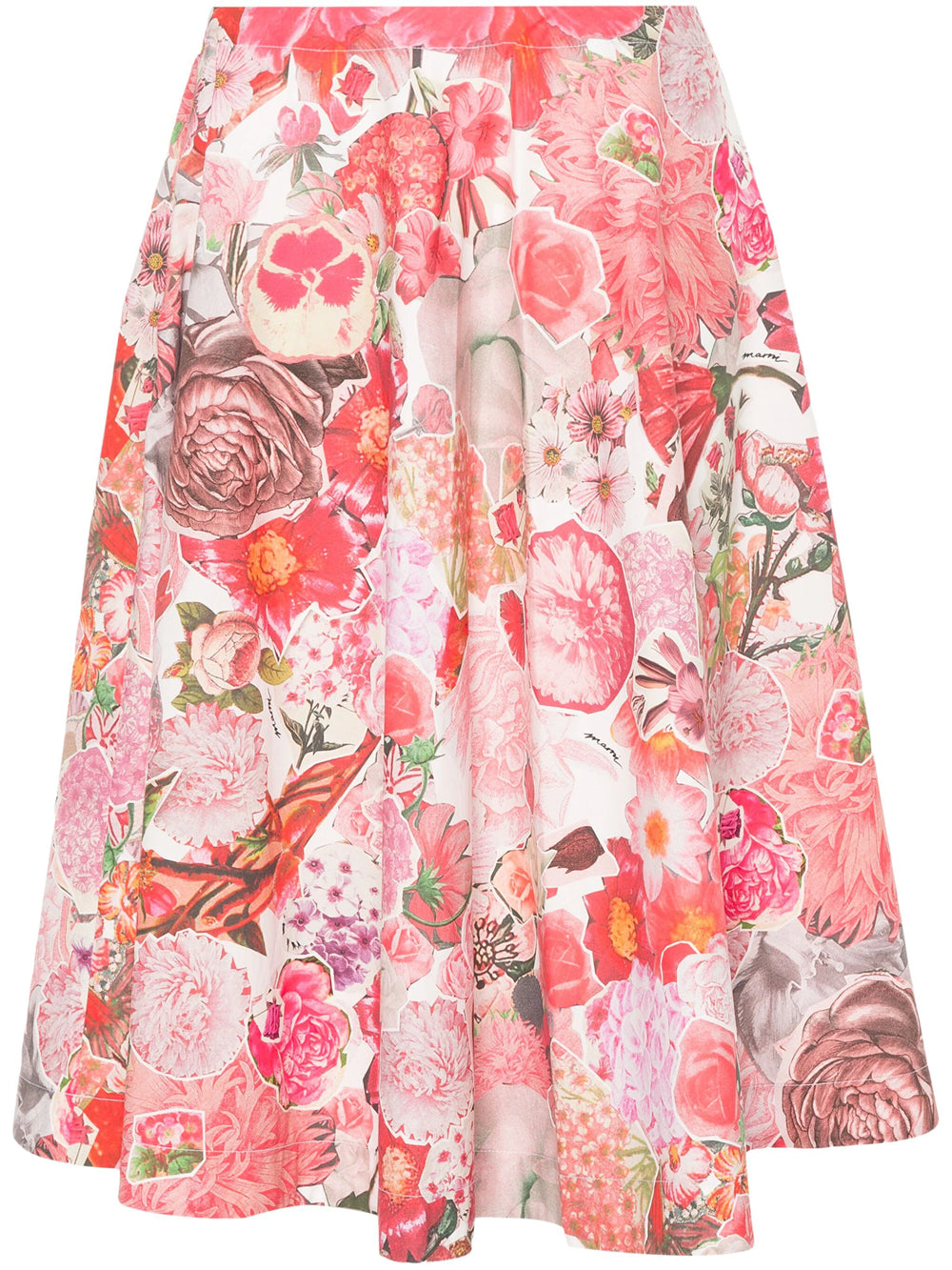 midi skirt with floral print