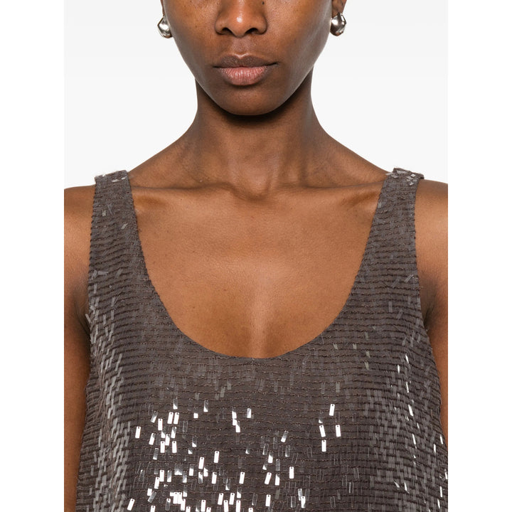 Brunello Cucinelli Tops - Brown | a309e70b38ce71193e54df3ef07d71ae5f279efe