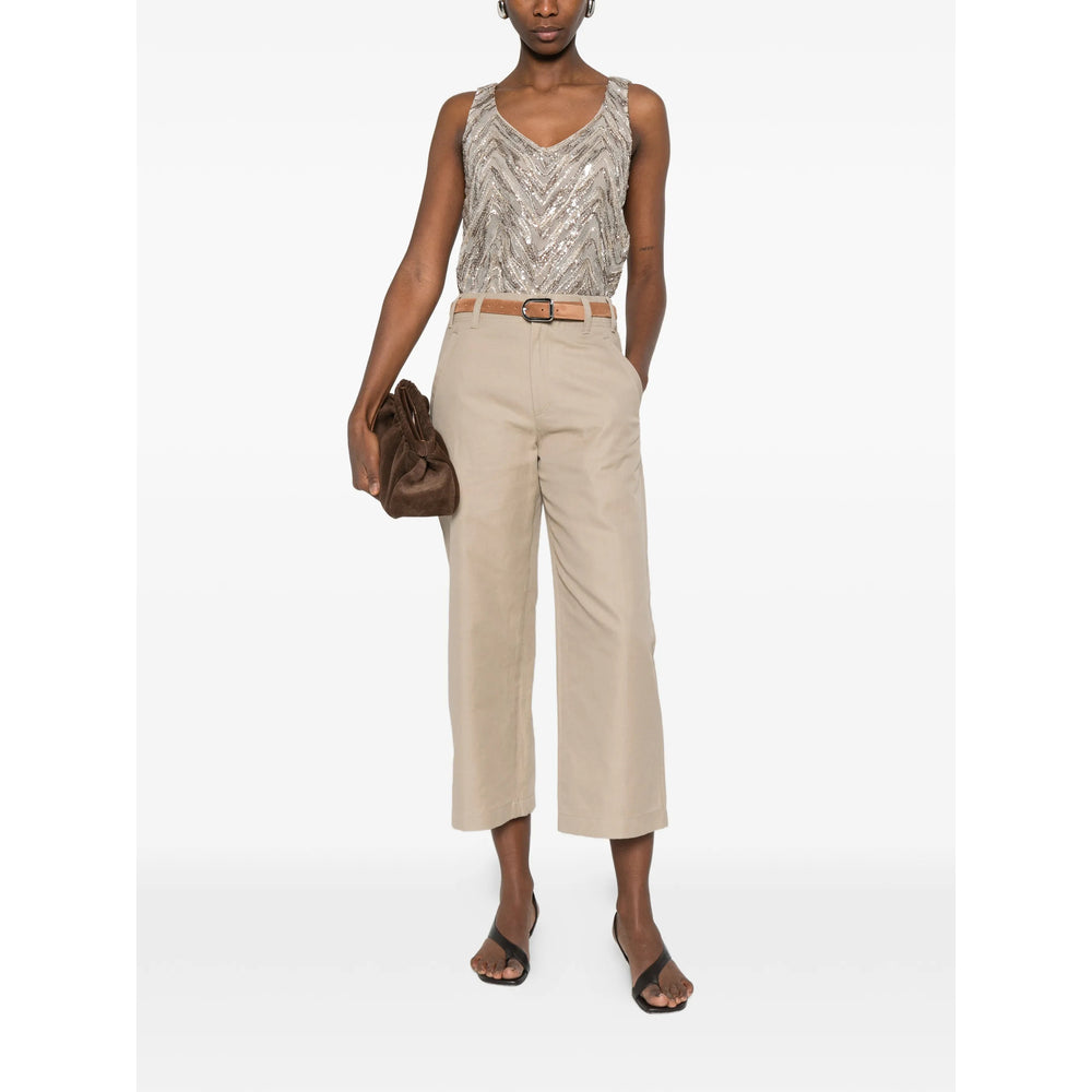 Brunello Cucinelli Tops - Neutrals/Gold | 55a97b33884b52aa2513fac3c89d7dc7276691c8