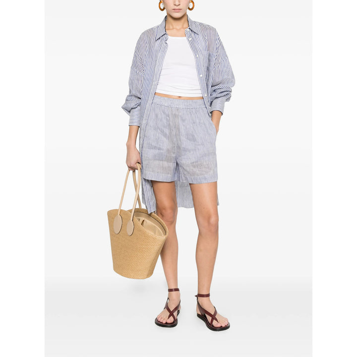 Brunello Cucinelli Shorts - White, Blue | 88ede53b85ab771fc499ce8d240a0f96c7d3654c