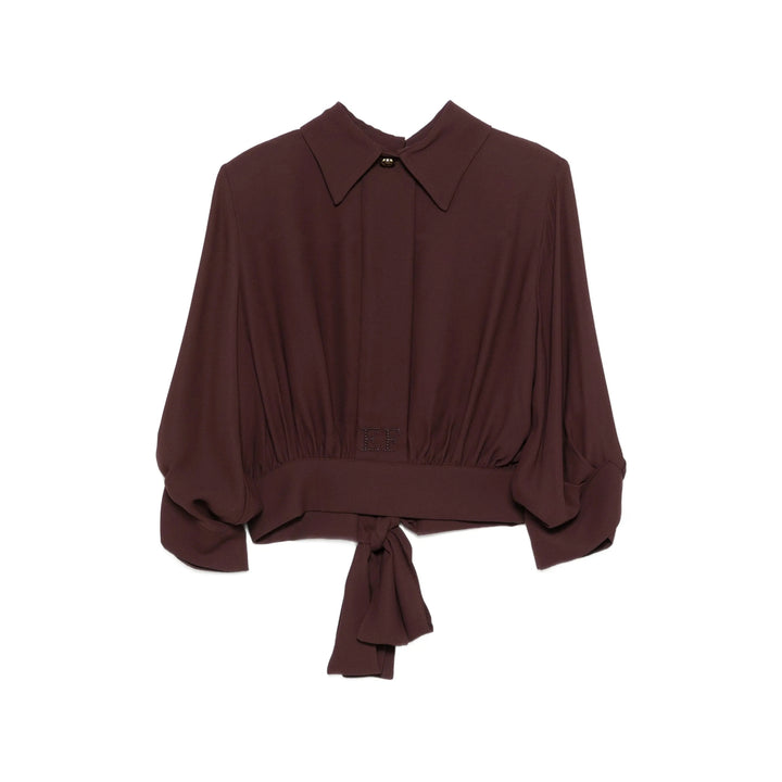 Elisabetta Franchi Shirts - Brown | 968c7ffc7f92c9014f8690bbce57220ec6f23415
