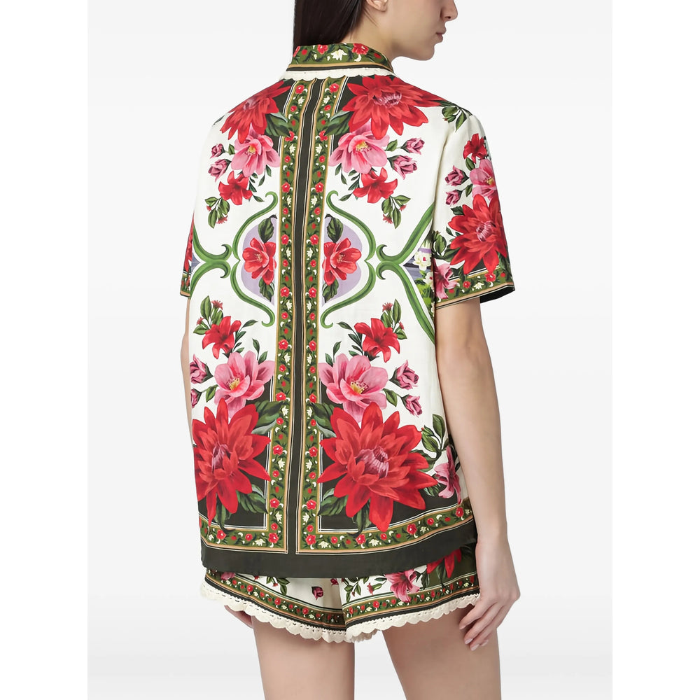 Farm Rio Shirts - White, Red | 8e433a4cf31b727553b667699efd3da7217b2e1e