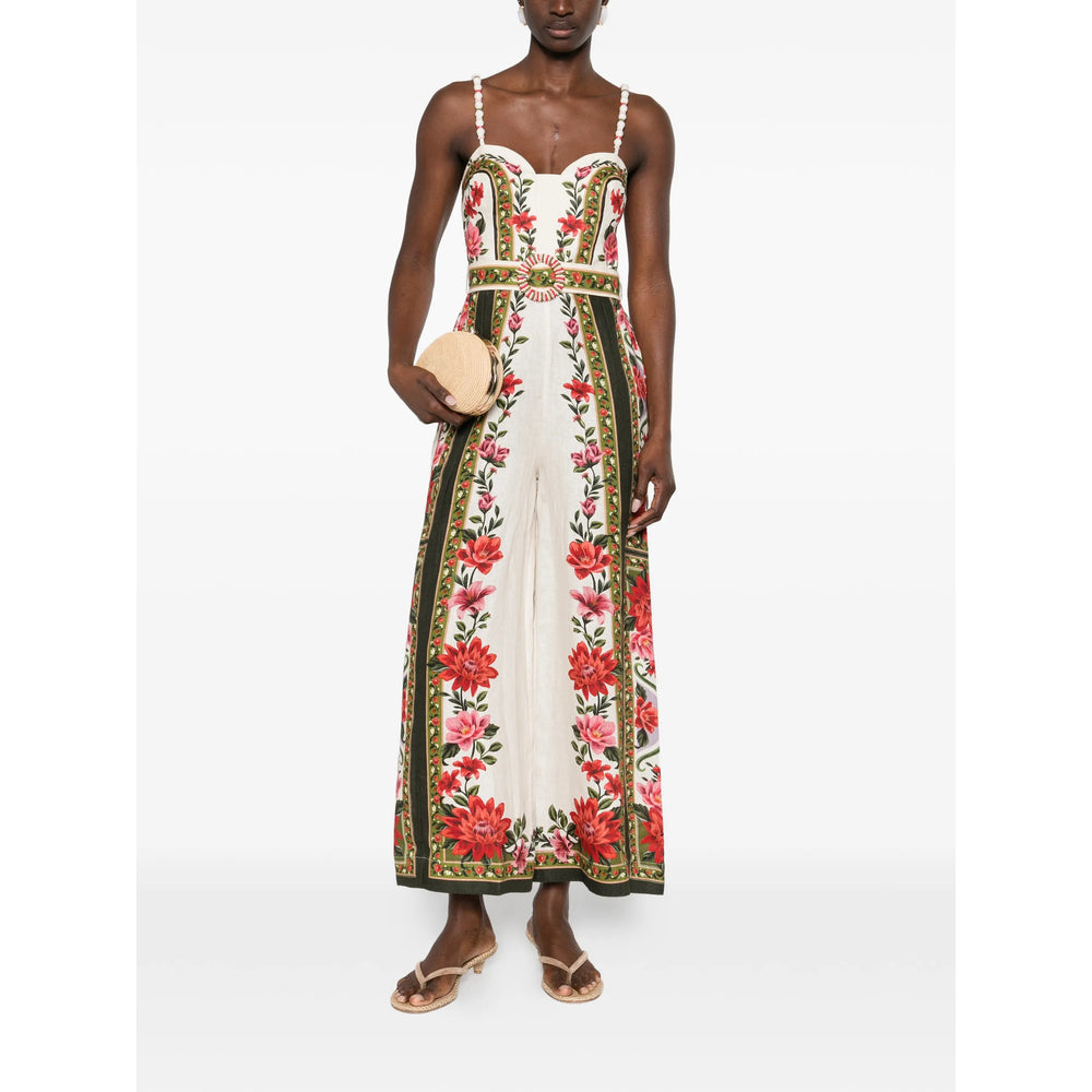 Farm Rio Jumpsuits - Neutral, Green | 9296a90ca3d38efee8bde7f8cf5390e5d11d45e1