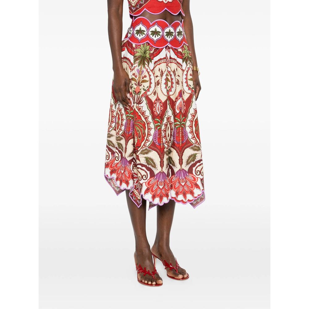 Farm Rio Skirts - Red, Neutral | 9e4b3623d081f72690251a60e2d1d108221e49d0