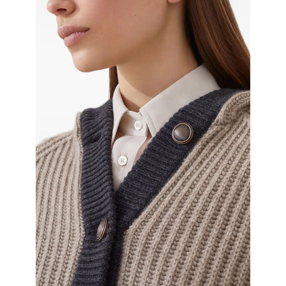 Brunello Cucinelli Sweaters - Neutral, Black | 8db553513b02fb07838d5bfe7a030d70de2ddd09