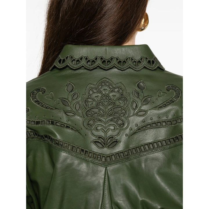 Farm Rio Leather Outerwears - Green | c316a8960a3906254a4ec6b3ad6deaa9859a51dd