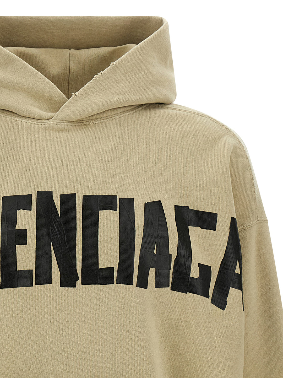 Balenciaga Ripped Pocket Tape Type Sweatshirt - Beige | ebefeb9dcd90c79a95b809def36f29a0ee1bc64e