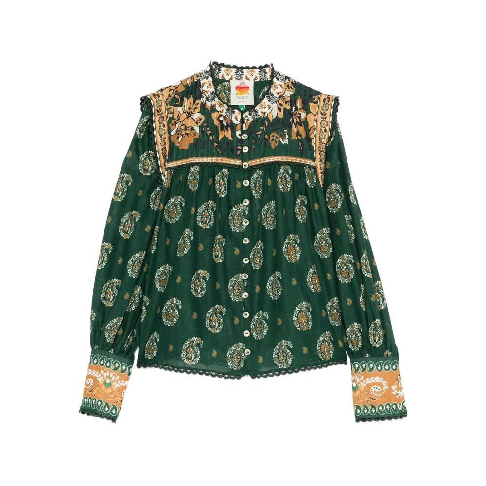 Farm Rio Shirts - Green/Orange | 98e4026f30075f793230454dd44d6285f49d1102