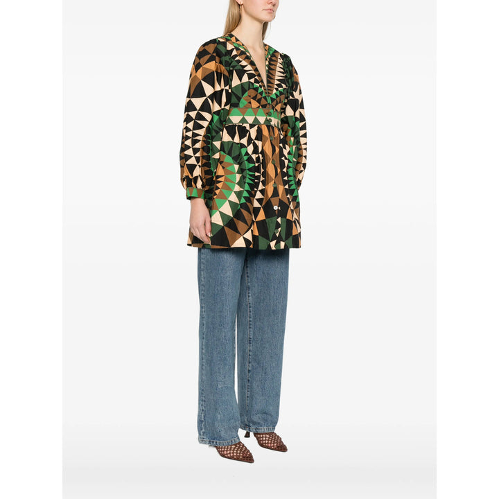 Farm Rio Shirts - Black, Green | b597dc221bf222450b3b5c4d6fa954dd05a49e08