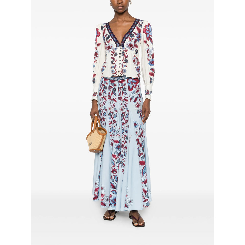 Farm Rio Skirts - Blue, Red | cfb4a17d50317ec5e44359f82a422b8aa378ff14