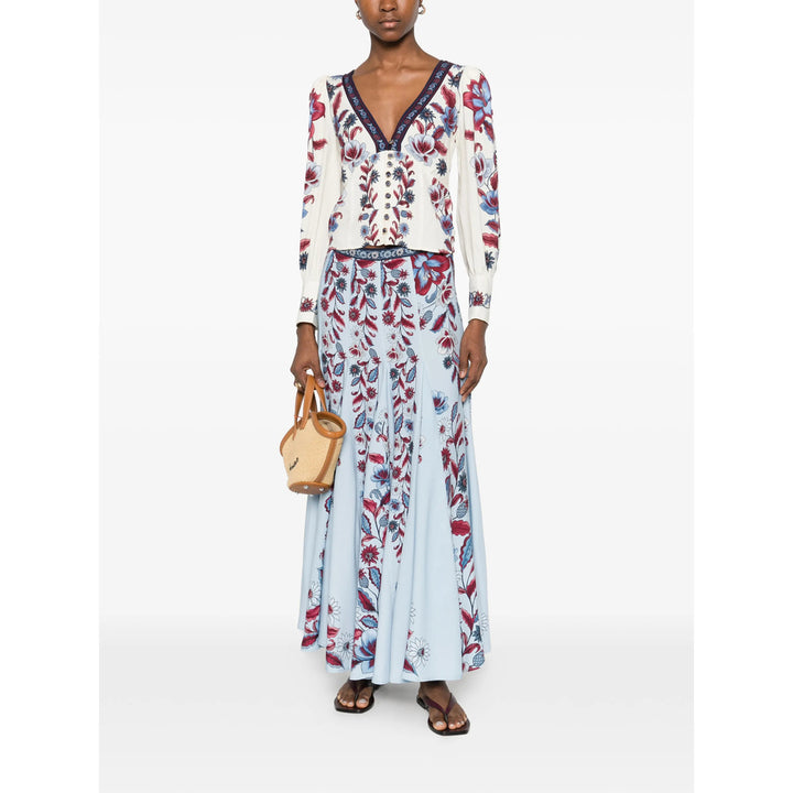 Farm Rio Skirts - Blue, Red | cfb4a17d50317ec5e44359f82a422b8aa378ff14