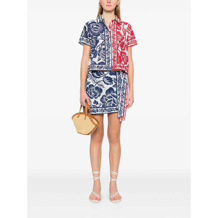 Farm Rio Shirts - Blue, Red | f3bc6465d094b76297644aefaddbe717d5a39bee