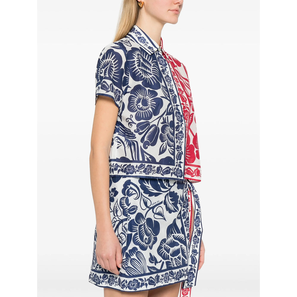 Farm Rio Shirts - Blue, Red | f9b8a46618c7f007527c459aafb56310d00440e7