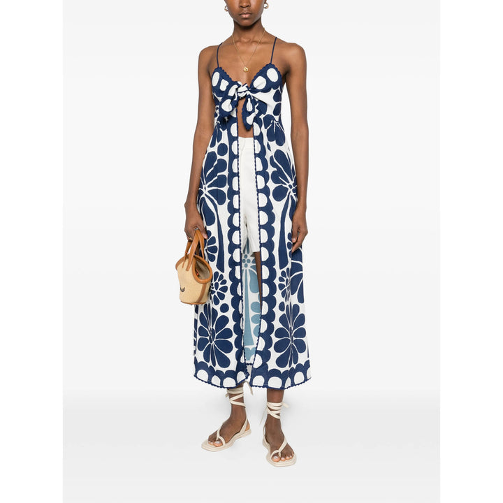 Farm Rio Dresses - White, Blue | 6134d0dd6040e66b64012b2253fc2eb01487dc21