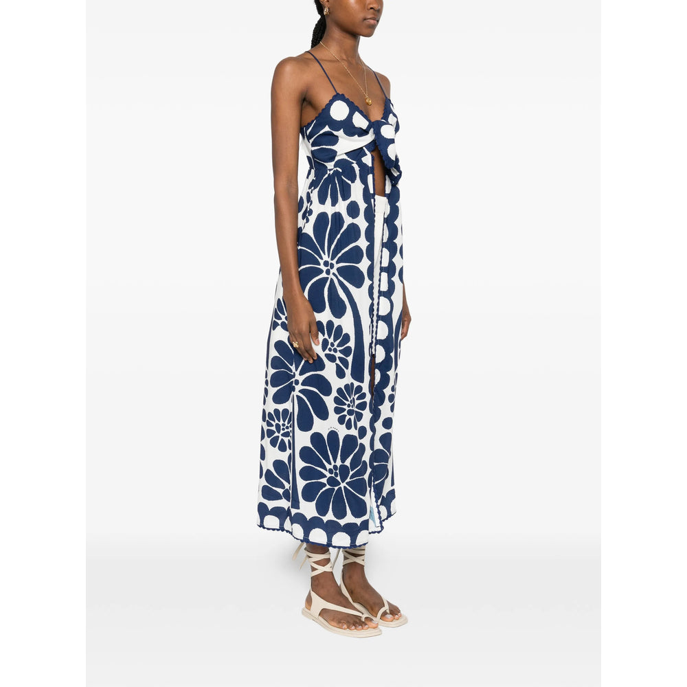 Farm Rio Dresses - White, Blue | 72466e6c5f07b002a842998b6e86456fdac3a4ba