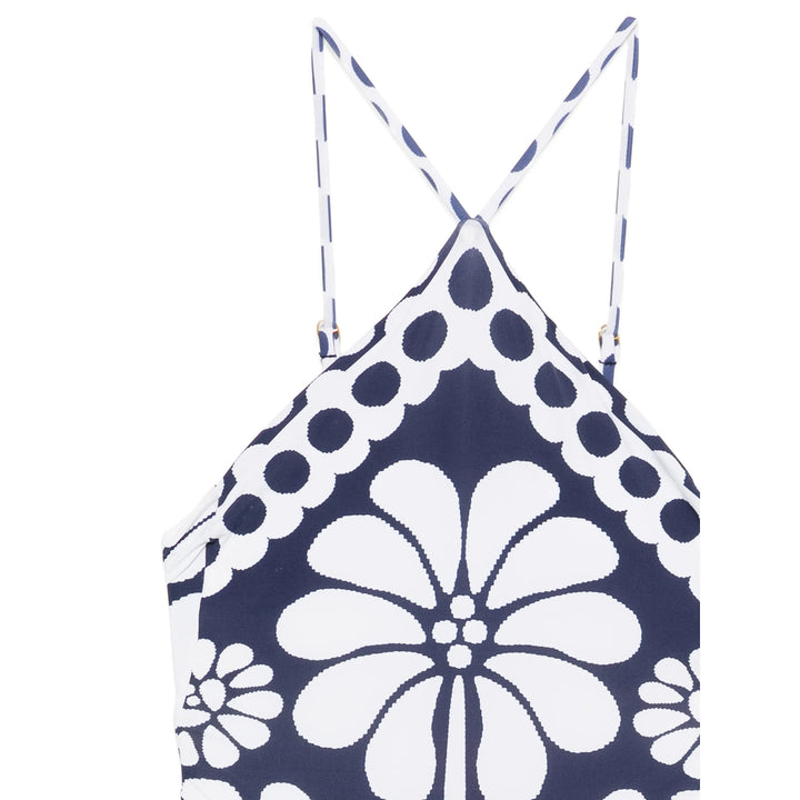 Farm Rio Beachwear - Blue, White | 78946b623c9681e128e626efc1300527775bb4e3