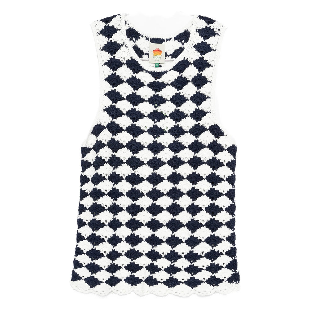 Farm Rio Tops - Blue, White | 1d2fbcfc5c5bbf2b4fcceb107d71a3839f56655e