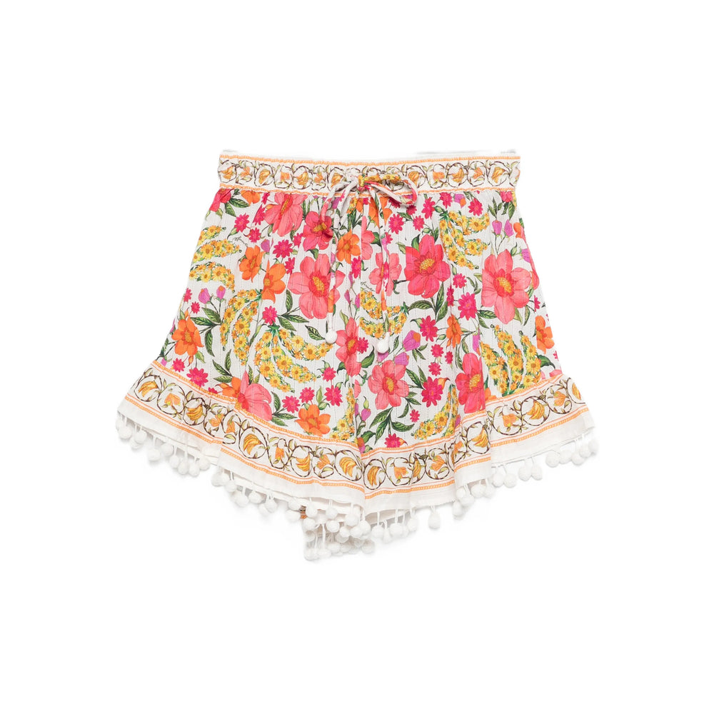 Farm Rio Shorts - White, Pink | 884cf4bd1d024198589c1a02a34de55328b6b430