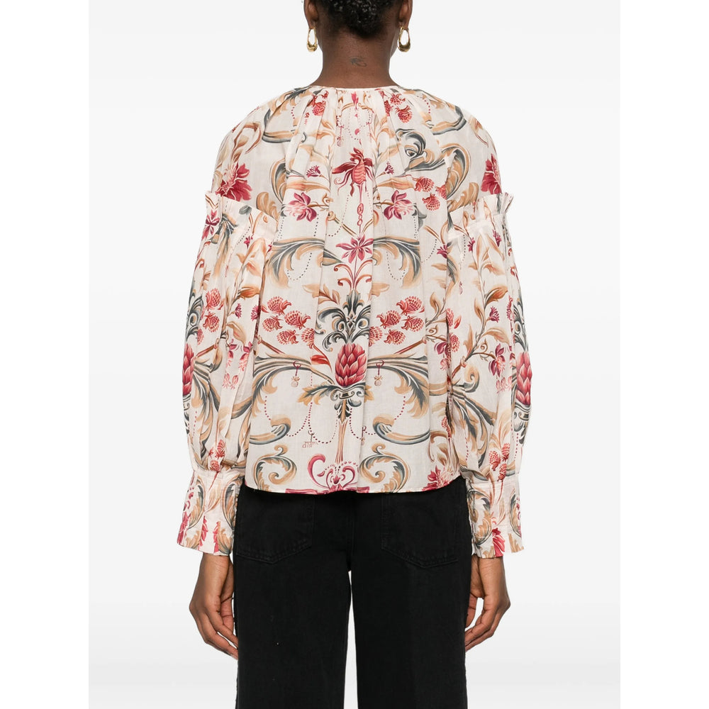 Farm Rio Shirts - Neutral, Red | 875f07f682932781b26a6bbdf547b1bef5d3b803