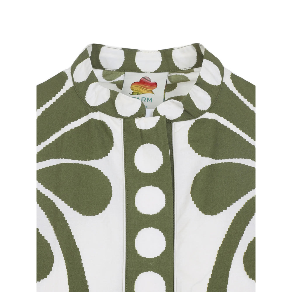 Farm Rio Dresses - Green, White | 5246b30ff23666bae3fe565a0f2365279554ff53