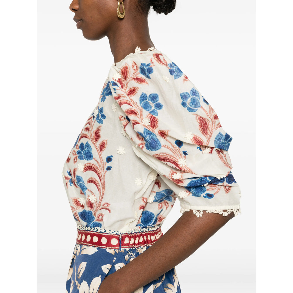Farm Rio Shirts - Neutral, Blue | 7ee356ea9d2dc2649d48e37d99dd9ab1ac8caa2f