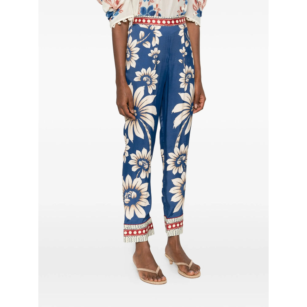 Farm Rio Pants - Blue, Neutral | 8cfec19d3d492b1f9598dbe4e98c8319efd8f3b7
