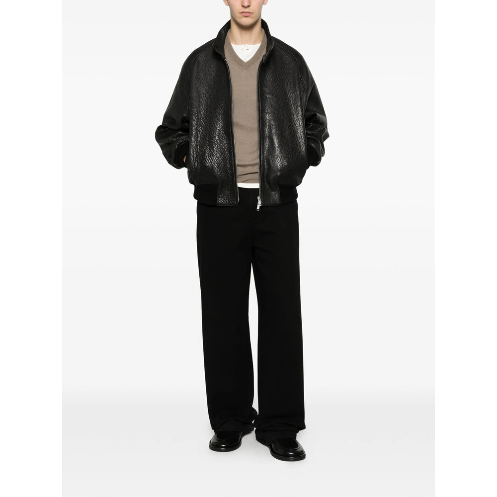 Studio Nicholson Leather Outerwears - Black | f89e2316110f4f5e8458a5361a732ca92820a64f