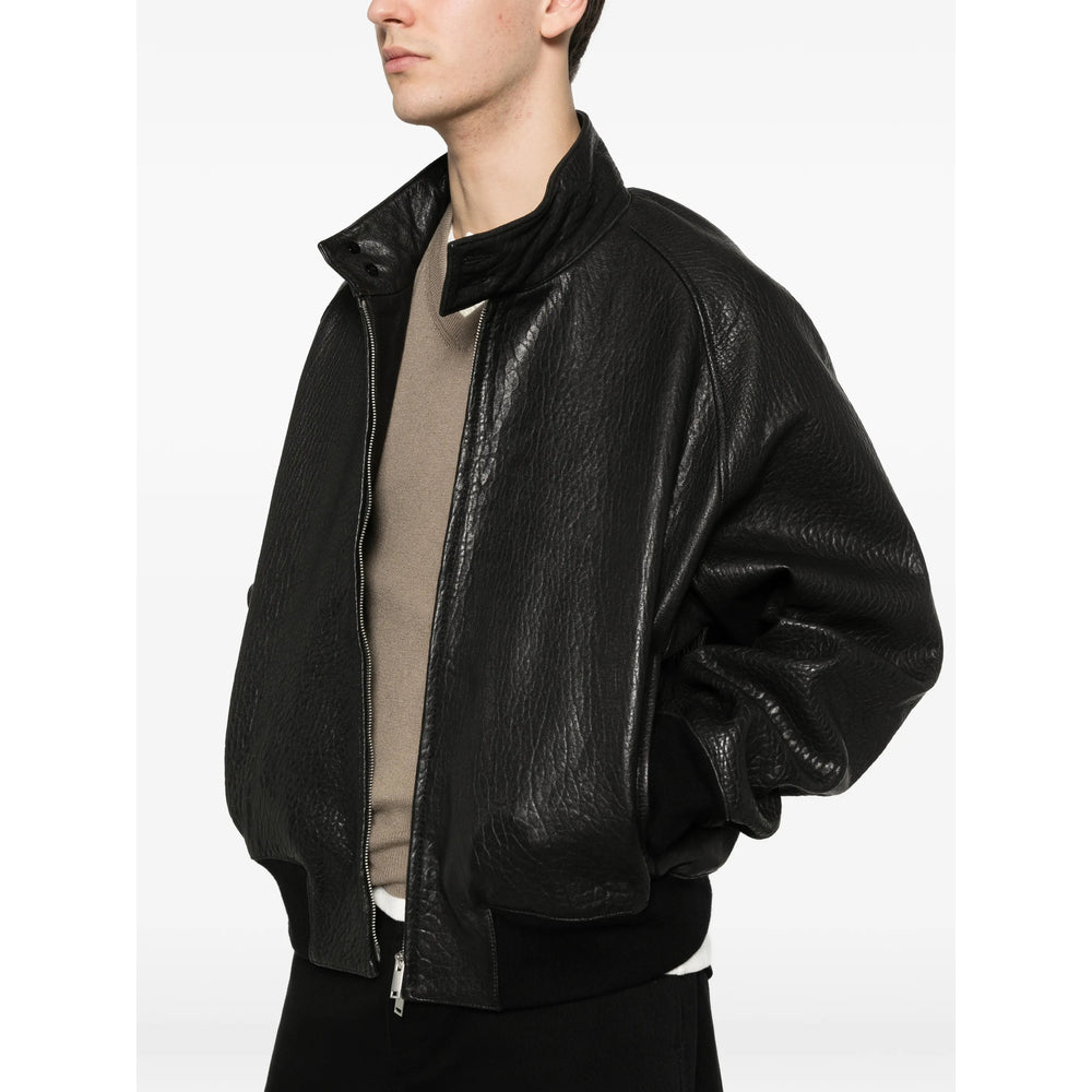 Studio Nicholson Leather Outerwears - Black | 0fd03ffaa83ea7ad469f5a01766f842cebe62016