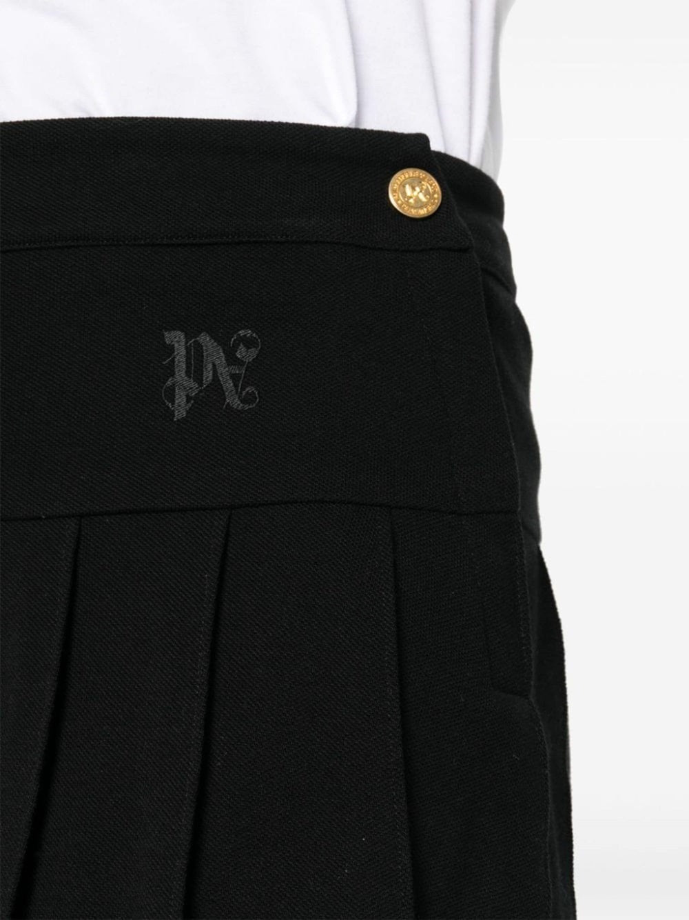 Miniskirt with monogram embroidery