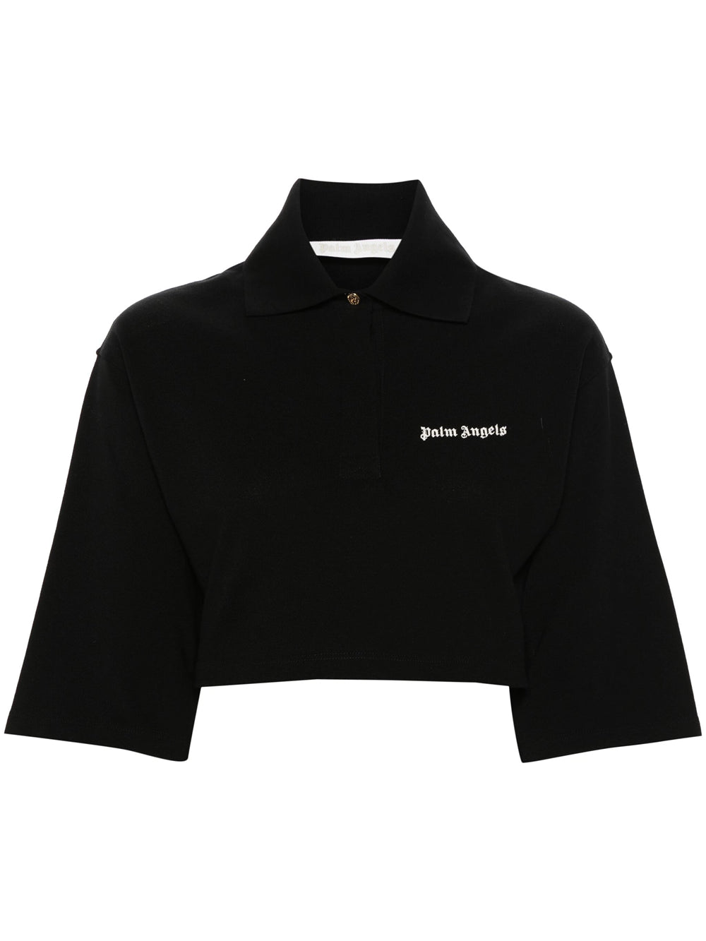 Cropped polo shirt with logo