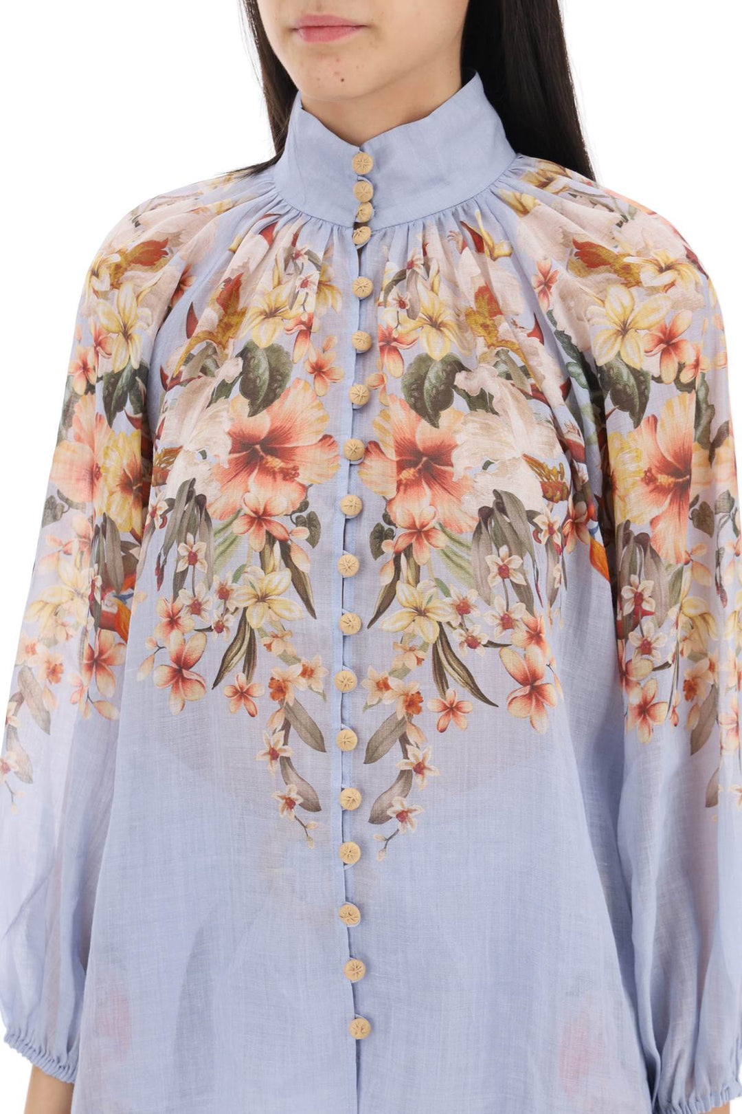 Lexi Billow Shirt With Floral Motif